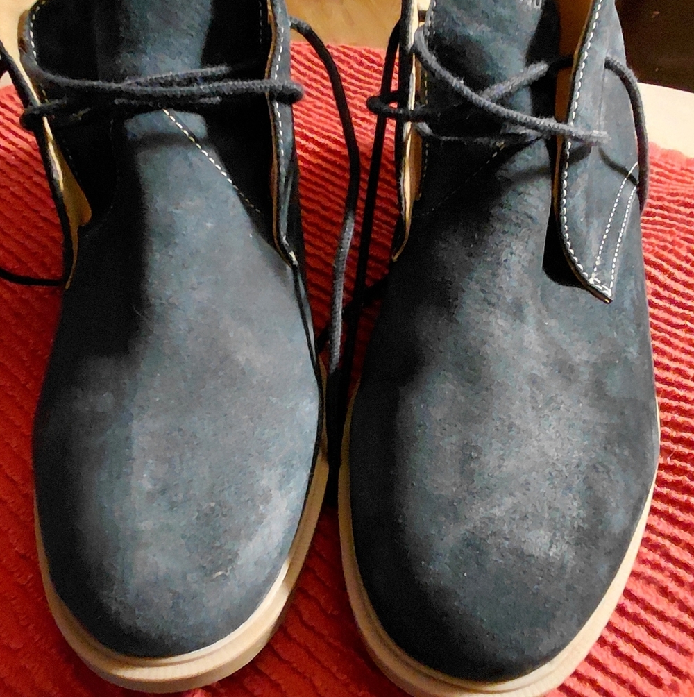 Hush Puppies Navy Suede Chukka Boots